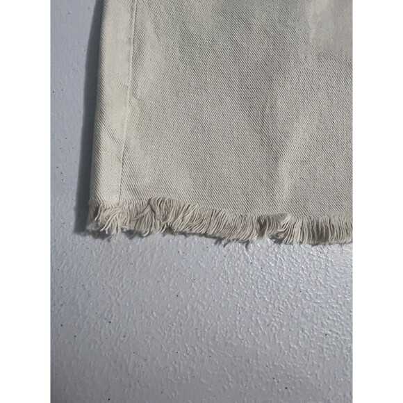 Ann Taylor Loft Sz 18/34 Cut-off Shorts Cream Denim Frayed Bottom Stretch NWT - Picture 4 of 13